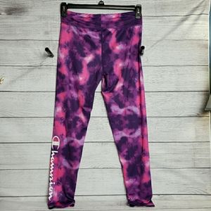 Women's Champion Purple‎ Pink Tie Dye Leggings Sz XL